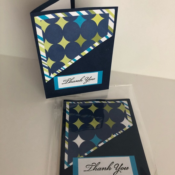 3/$20 NEW 4 Hand Crafted Thank You Cards Blank Inside With Envelopes - Picture 2 of 4